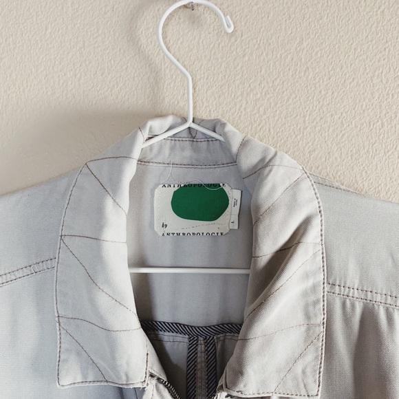 Anthropologie Sunday Anorak Jacket Cream Tan L - Picture 6 of 7